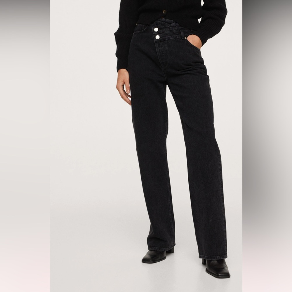 Mango high waist straight jeans